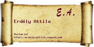 Erdély Attila névjegykártya